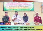 Babinsa Koramil 1314-01/Kwandang Hadiri Musyawarah Desa Penyegaran Kepengurusan BUMDes