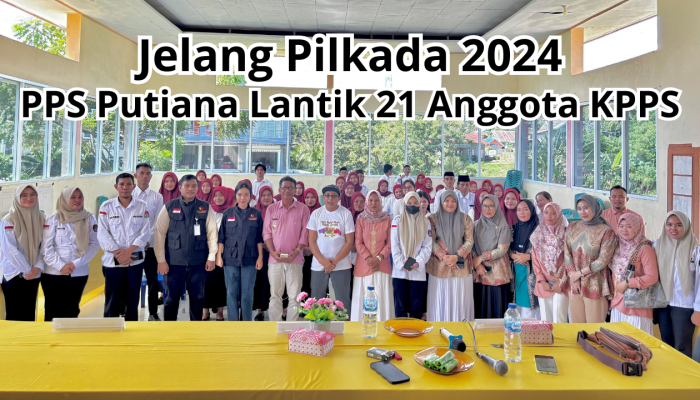 21 Anggota KPPS Desa Putiana Dilantik Jelang Pilkada 2024