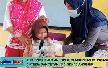 Kunjungan PKM Anggrek, Memberikan Imunisasi Difteria dan Tetanus di SDN 16 Anggrek