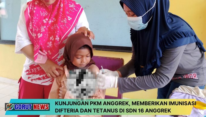 Kunjungan PKM Anggrek, Memberikan Imunisasi Difteria dan Tetanus di SDN 16 Anggrek
