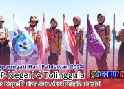 Penggalang SMP Negeri 4 Tolinggula Gelar Napak Tilas dan Aksi Bersih Pantai Memperingati Hari Pahlawan 2024