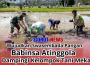 Wujudkan Swasembada Pangan, Babinsa Atinggola Dampingi Kelompok Tani Mekar