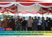 Dandim 1314/Gorut Hadiri Simulasi Pemungutan Suara Pilkada 2024