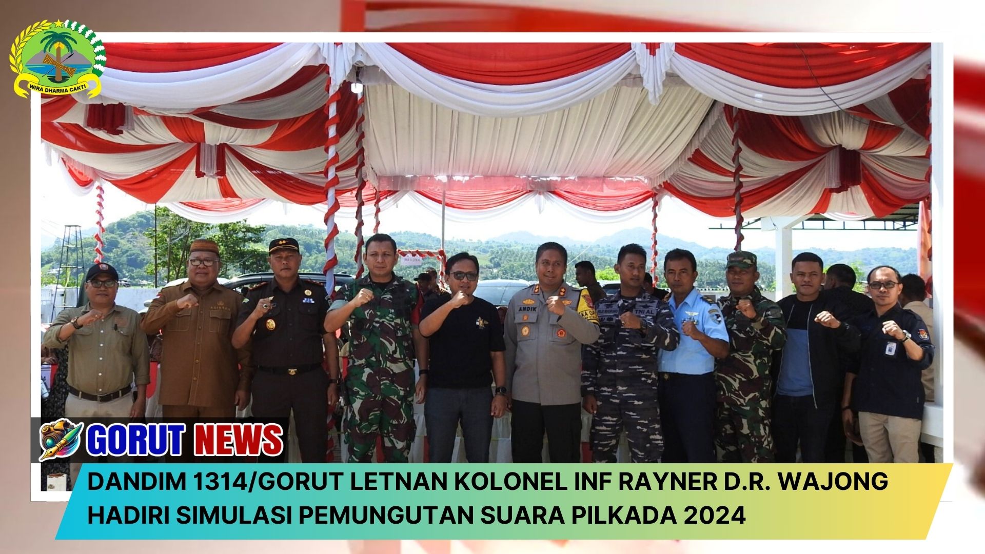 Komandan Kodim (Dandim) 1314/Gorontalo Utara Letnan Kolonel Inf Rayner D.R. Wajong