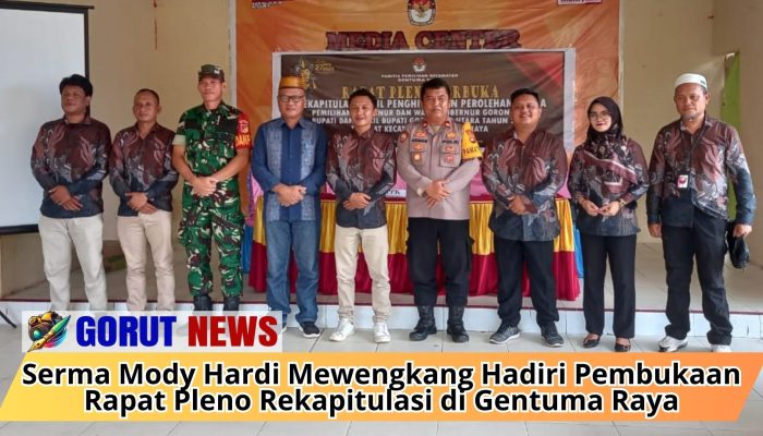 Serma Mody Hardi Mewengkang Hadiri Pembukaan Rapat Pleno Rekapitulasi di Gentuma Raya