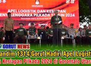 Dandim 1314/Gorut Hadiri Apel Logistik dan Kesiapan Pilkada 2024 di Halaman Kantor Bupati Gorut