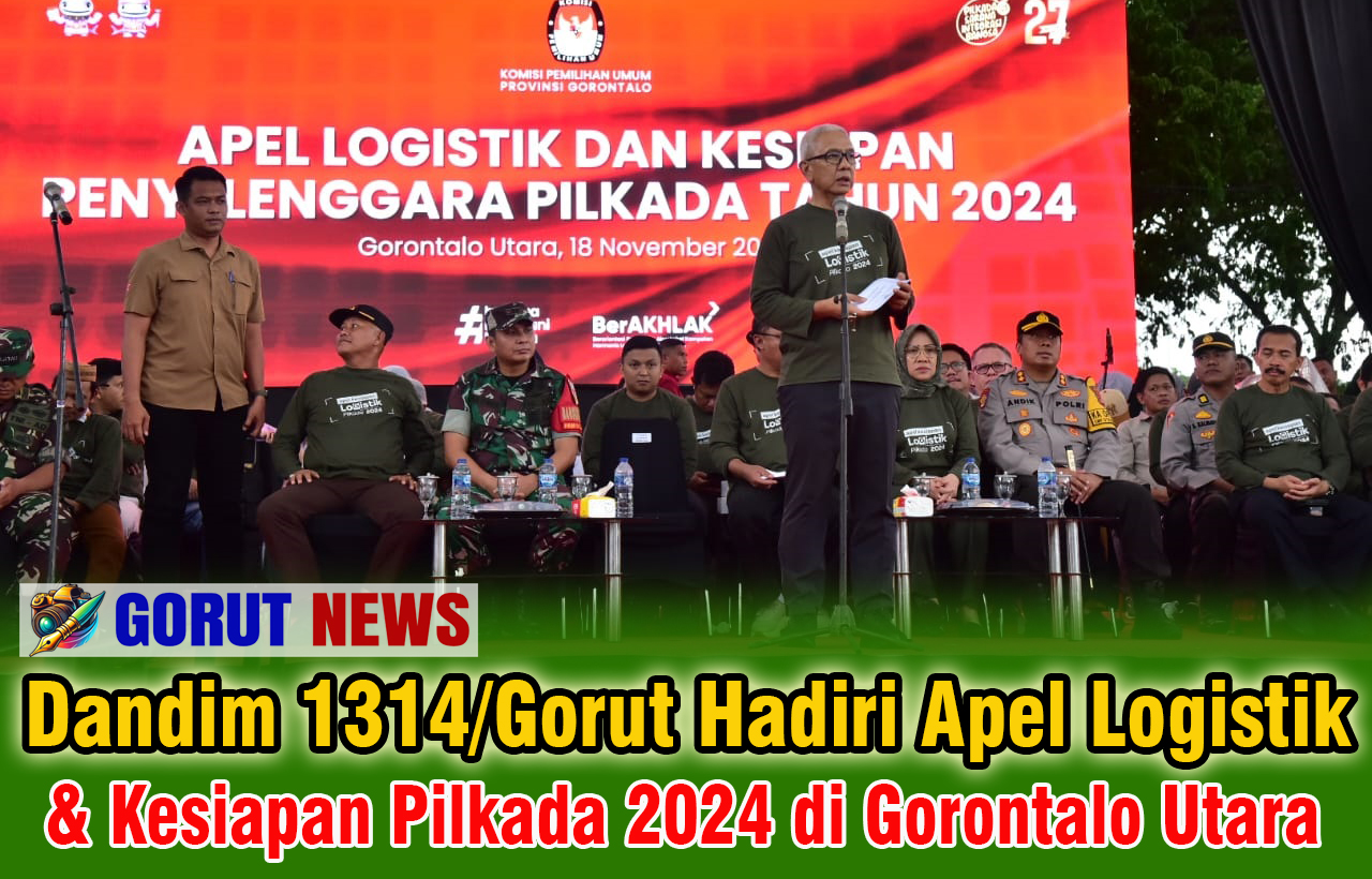 Letnan Kolonel Inf Rayner D.R. Wajong menghadiri Apel Logistik dan Kesiapan Penyelenggara Pilkada Tahun 2024