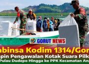 Babinsa Kodim 1314/Gorut Pimpin Pengawalan Kotak Suara Pilkada dari Pulau Dudepo Hingga ke PPK Kecamatan Anggrek