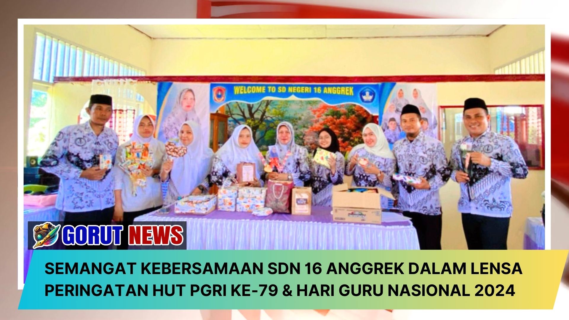 Semangat pendidikan berkobar di SDN 16 Anggrek dalam upacara memperingati Hari Ulang Tahun Persatuan Guru Republik Indonesia (PGRI) ke-79 dan Hari Guru Nasional (HGN) 2024
