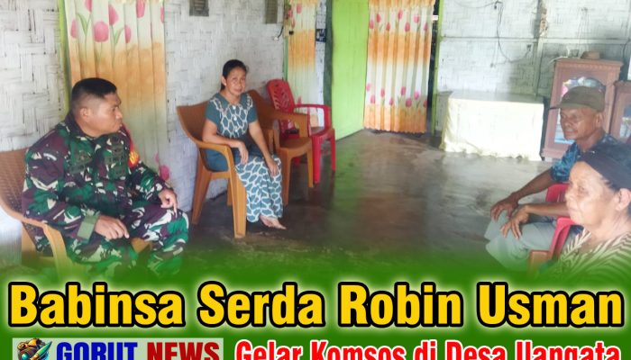 Babinsa Serda Robin Usman Gelar Komsos di Desa Ilangata
