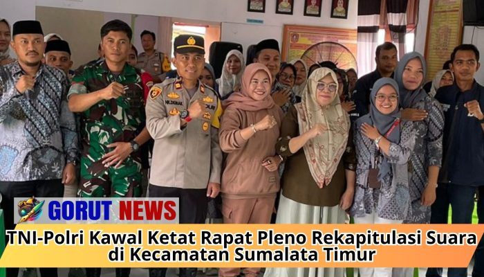 TNI-Polri Kawal Ketat Rapat Pleno Rekapitulasi Suara di Kecamatan Sumalata Timur