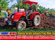 Babinsa Praka Melki Djaha Bajak Lahan Koramil 1314-03/Sumalata untuk Ketahanan Pangan