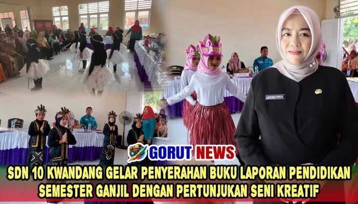 SDN 10 Kwandang Gelar Penyerahan Buku Laporan Pendidikan Semester Ganjil dengan Pertunjukan Seni Kreatif