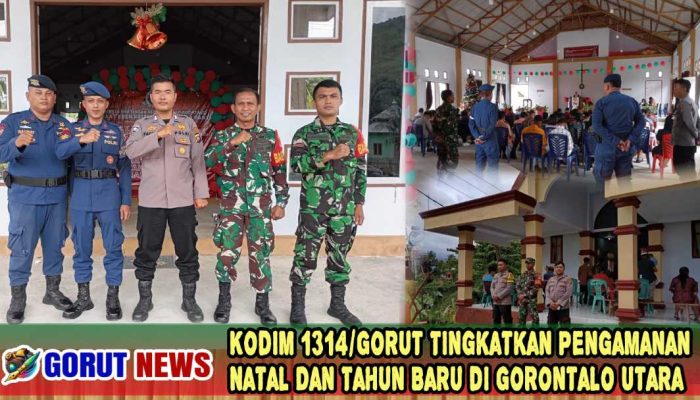 Kodim 1314/Gorut Tingkatkan Pengamanan Natal dan Tahun Baru di Gorontalo Utara