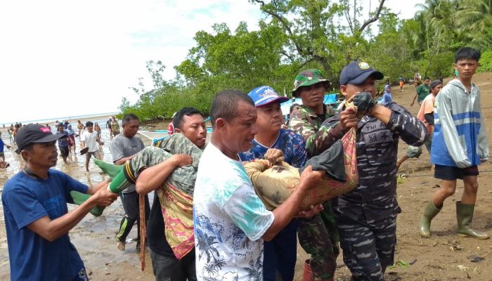 Babinsa Sertu Darwin Djumati Turut Berperan Aktif dalamPenemuan Orang Hilang di Pantai Lokpon Desa Molontadu