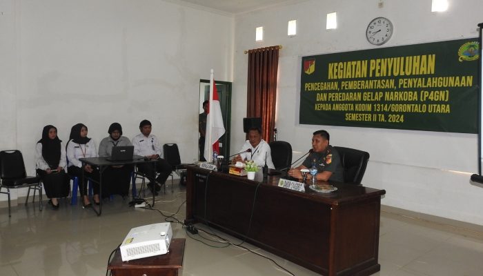 Kegiatan penyuluhan P4GN Kepada Anggota Kodim 1314/Gorut