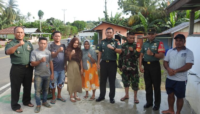 DANDIM 1314/GORUT TINJAU LANGSUNG
PEMBANGUNAN SARANA AIR BERSIH DI DESA ILANGATA