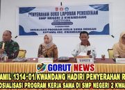 Danramil 1314-01/Kwandang Hadiri Penyerahan Rapor dan Sosialisasi Program Kerja Sama di SMP Negeri 2 Kwandang
