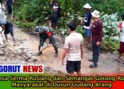 Karya Bakti Babinsa Koramil 01/Kwd Serma Ruslang di Dusun Gudang Arang