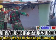 Babinsa Koramil 1314-03/Sumalata Sigap Bantu Warga Korban Angin Puting Beliung