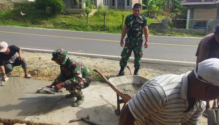 Kodim 1314/Gorut Laksanakan Program Unggulan Kasad Dengan Pembuatan Sarana Air Bersih