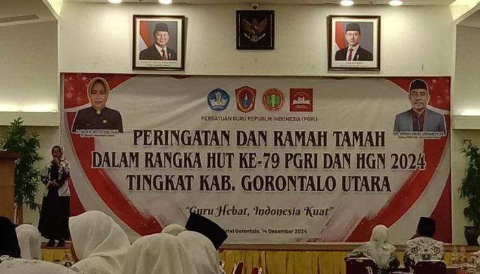 Meriah! PGRI Gorontalo Utara Gelar Ramah Tamah Peringatan HUT ke-79 dan HGN 2024 Tingkat Kabupaten