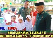Menyulam Karakter Lewat P5! Kontribusi Babinsa Koramil 1314-01/Kwandang di SDN 1 Anggrek