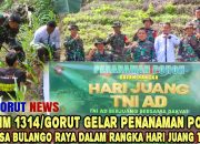Kodim 1314/Gorut Gelar Penanaman Pohon di Desa Bulango Raya, Dalam Rangka Hari Juang TNI-AD