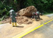Danramil 1314-01/Kwandang Pimpin Penanganan Longsor di Desa Bulango Raya