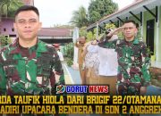 Serda Taufik Hiola dari Brigif 22/Otamanasa Hadiri Upacara Bendera di SDN 2 Anggrek