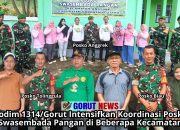 Kodim 1314/Gorut Intensifkan Koordinasi Posko Swasembada Pangan di Beberapa Kecamatan