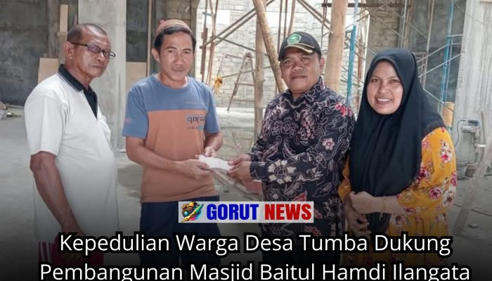 Kepedulian Warga Desa Tumba Dukung Pembangunan Masjid Baitul Hamdi Ilangata