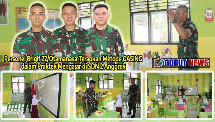 Personel Brigif 22/Otamanasa Terapkan Metode GASING dalam Praktek Mengajar di SDN 2 Anggrek