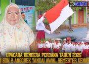 Upacara Bendera Perdana Tahun 2025 di SDN 2 Anggrek Tandai Awal Semester Genap