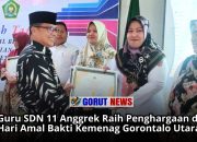 Guru SDN 11 Anggrek Raih Penghargaan di Hari Amal Bakti Kemenag Gorontalo Utara