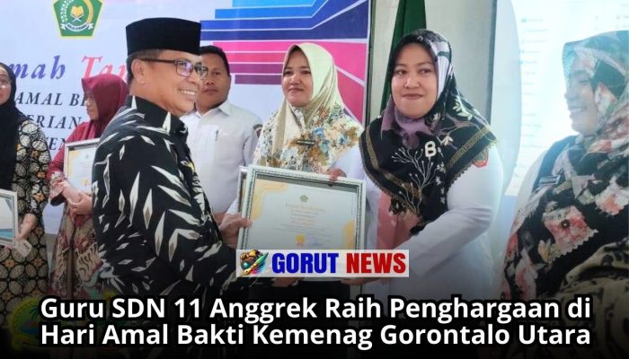 Guru SDN 11 Anggrek Raih Penghargaan di Hari Amal Bakti Kemenag Gorontalo Utara