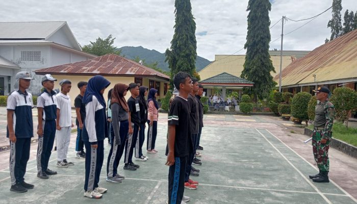 Tanamkan Kedisiplinan, Babinsa Kabila Gelar Pelatihan PBB