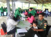 Aksi Donor Darah Warnai Peringatan HUT ke-79 Persit KCK Cabang LXXI Kodim 1314/Gorut