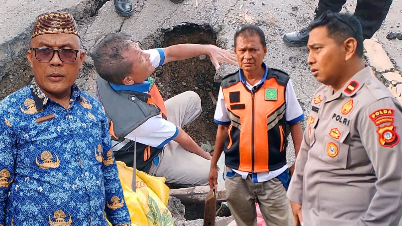 Jalan Desa Putiana Rusak Parah, Camat Anggrek Tinjau Lokasi