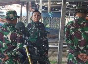 Dandim 1314/Gorut Pimpin Karya Bakti Pembersihan Fasilitas Umum di Pasar Moluo