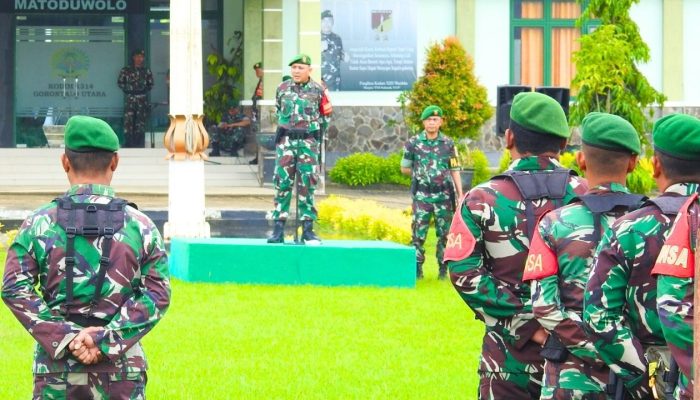 Dandim 1314/Gorut Pimpin Apel Gelar Pasukan Pengamanan PSU Pilkada 2025 Gorut