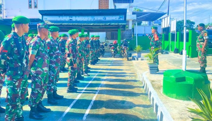 Koramil 1314-01/Kwandang Gelar Apel Pengecekan Pengamanan PSU Pilkada Gorut