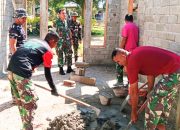 Dandim 1314/Gorontalo Utara Tinjau Progres Pembangunan Rumah Layak Huni TMMD Ke-124