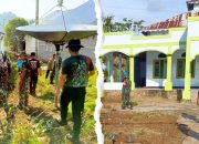 Personel Satgas TMMD Ke-124 Bersihkan Masjid Al-Ikhlas Desa Ombulodata