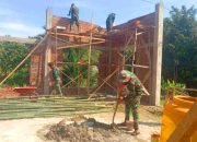 Kodim 1314/Gorut Lanjutkan Pembangunan Gereja Bethel Tutuwoto, Sempat Terhenti Usai TMMD
