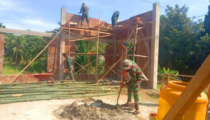 Kodim 1314/Gorut Lanjutkan Pembangunan Gereja Bethel Tutuwoto, Sempat Terhenti Usai TMMD