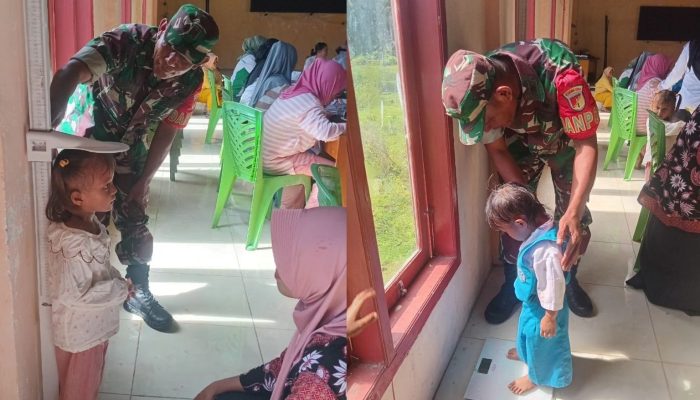 Peltu Yusuf Rombe Dampingi Langsung Posyandu di Desa Bohulo