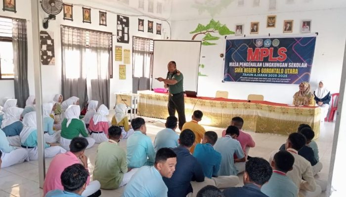 Danramil Kwandang Tekankan Bahaya Judi Online di MPLS SMAN 5 Gorut