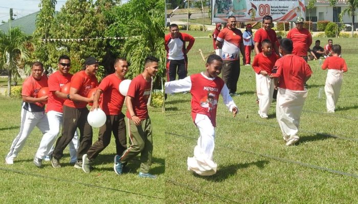 Kodim 1314 Gorut Rayakan HUT RI ke-80 Lewat Aneka Lomba