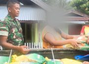 Babinsa Koramil Atinggola Bersama Bulog Gelar Penjualan Beras Murah